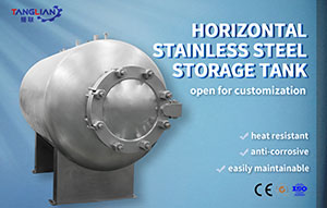 Horizontal Stainless Steel Storage Tank