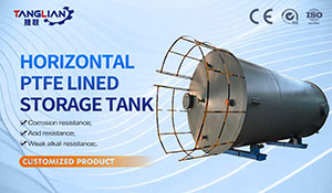 PTFE Lined Horizontal Mixing Reaction Storage Tank