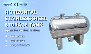 Stainless steel industrial buffer/storage tanks